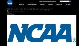 
							         DI Academic Portal Technology.ppt | NCAA.org - The Official Site of ...								  
							    