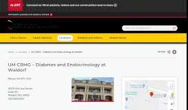 
							         Diabetes and Endocrinology at Waldorf - University of Maryland ...								  
							    