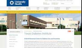 
							         Diabetes & Endocrinology Services | University Health System								  
							    