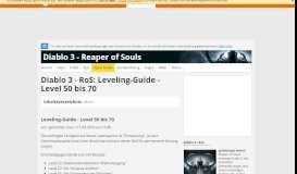 
							         Diablo 3 - RoS: Leveling-Guide - Level 50 bis 70 | spieletipps								  
							    