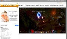 
							         Diablo 3 - Teleport back to town. You can use the Town Portal he ...								  
							    