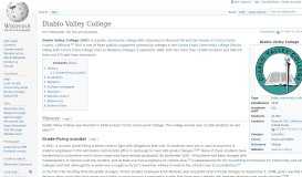 
							         Diablo Valley College - Wikipedia								  
							    