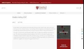 
							         Diablo Valley ENT | Stanford Health Care								  
							    