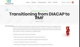 
							         DIACAP vs. RMF - 10 Major Improvements |TechRoots Blog								  
							    