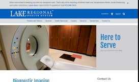 
							         Diagnostic Imaging | Lake Regional Health System								  
							    