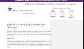 
							         Diagnostic Imaging Services | Auburn Community Hospital								  
							    
