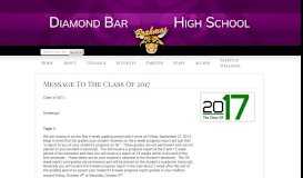 
							         Diamond Bar High School - Walnut Valley Unified School District								  
							    