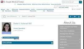 
							         Diane C. Scheuer DO - Physician Directory | St. Joseph Medical Center								  
							    