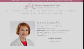 
							         Diane J. Snyder, MD - Women's Health Specialists								  
							    
