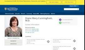 
							         Diane Mary Cunningham, M.D. - University of Rochester Medical Center								  
							    