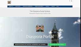 
							         Diaspora Portal - Kenya High Commission - Ottawa - Official Website								  
							    
