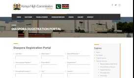 
							         Diaspora Registration Portal - Kenya High Commission								  
							    