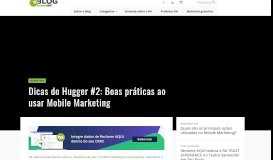 
							         Dicas do Hugger #2: Boas práticas ao usar Mobile Marketing – Portal ...								  
							    