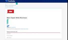 
							         Dice Open Web Reviews & Ratings | TrustRadius								  
							    