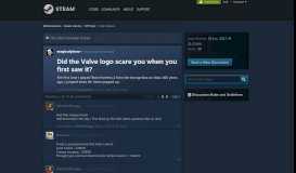 
							         Did the Valve logo scare you when you first saw it? :: Off Topic ...								  
							    