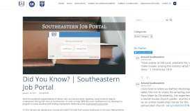 
							         Did You Know? | Southeastern Job Portal | Around Southeastern								  
							    