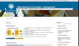 
							         Didattica - Dipartimento di Economia e Management - Unipi								  
							    