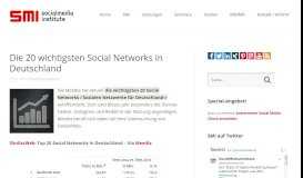 
							         Die 20 wichtigsten Social Networks in Deutschland								  
							    