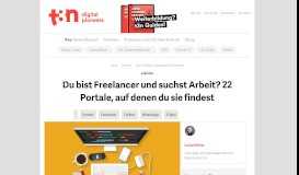 
							         Die 22 besten Jobportale für Freelancer - t3n								  
							    