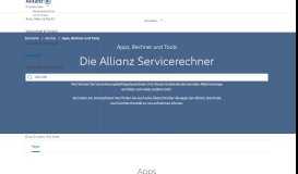 
							         Die Allianz Servicerechner: Apps, Rechner und Tools | Allianz								  
							    
