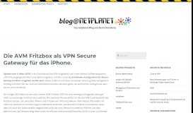
							         Die AVM Fritzbox als VPN Secure Gateway für das iPhone. – blog ...								  
							    