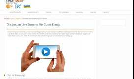 
							         Die besten Live-Streams für Sport Events - techfacts.de								  
							    