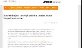 
							         Die Demo ist da: 10 Dinge, die ihr in Portal Knights ausprobieren ...								  
							    