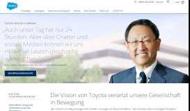 
							         Die Erfolgsgeschichte von Toyota Motor Corporation - Salesforce ...								  
							    
