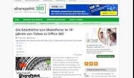 
							         Die Geschichte von SharePoint: In 18 Jahren von Tahoe zu Office 365 ...								  
							    