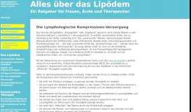 
							         Die lymphologische Kompressions-Versorgung beim ... - Lipödem-Portal								  
							    