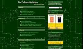 
							         Die Philosophie-Seiten -- Ein Verzeichnis für Philosophie im Internet								  
							    