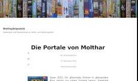 
							         Die Portale von Molthar | Brettspielpoesie								  
							    
