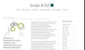 
							         Die Weiterentwicklung der Mareon-Schnittstelle - Sander & Doll Karriere								  
							    