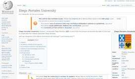
							         Diego Portales University - Wikipedia								  
							    