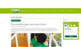 
							         Dienstleistungen auf einen Klick! - Grüne Branche - taspo.de								  
							    