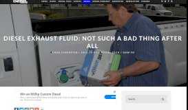 
							         Diesel Exhaust Fluid: Not Such a Bad Thing After All								  
							    