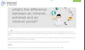
							         Difference between an Intranet, Extranet and an Intranet Portal ...								  
							    
