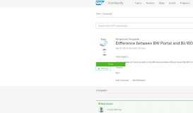 
							         Difference between BW Portal and BI/BO Portal - SAP Archive								  
							    
