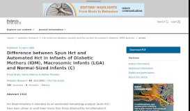 
							         Difference between Spun Hct and Automated Hct in Infants of Diabetic ...								  
							    