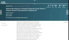 
							         Differential Diagnosis of Enlarged Periportal Lymph Nodes in Patients ...								  
							    