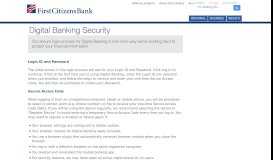 
							         Digital Banking Security | First Citizens Bank								  
							    
