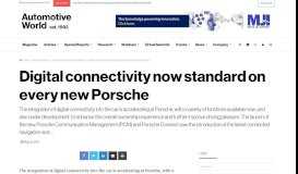 
							         Digital connectivity now standard on every new Porsche | Automotive ...								  
							    