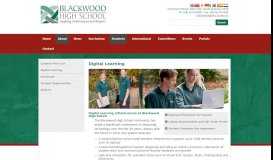 
							         Digital Learning - Blackwood High School								  
							    