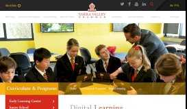
							         Digital learning - Yarra Valley Grammar								  
							    