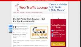 
							         Digital Portal Club Review – But I'm Not Promoting It! | Web Traffic ...								  
							    
