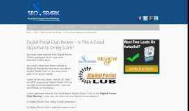 
							         Digital Portal Club Review – Is This A Good Opportunity Or Big ...								  
							    