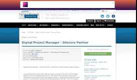 
							         Digital Project Manager - Sitecore Partner - Nigel Frank								  
							    