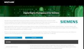 
							         Digital Rights Management for Siemens Teamcenter | NextLabs								  
							    