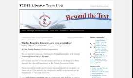 
							         Digital Running Records are now available! | TCDSB Literacy Team ...								  
							    