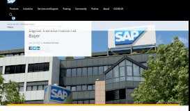 
							         Digital Transformation at Bayer | SAP News Center								  
							    